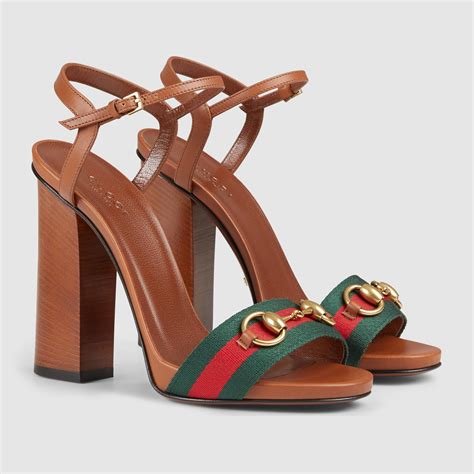 gucci leather sandal heel|high heel Gucci sandals women.